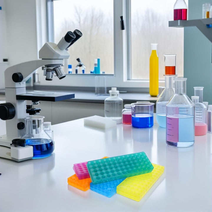 ibasenice Rohrhalter Reagenzgläser Kunststoff Zentrifugenr?hrchengestell 60- Well- Polypropylen- Zen