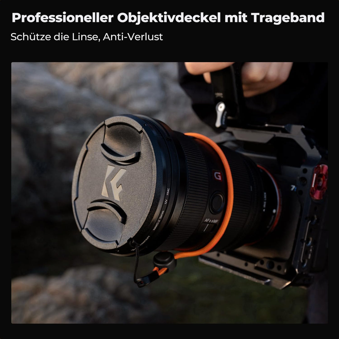 K&F Concept Nano K-Serie 72mm UV Filter mit Objektivdeckel,Reinigungstuch,Schutzfilter mit 18 Schich