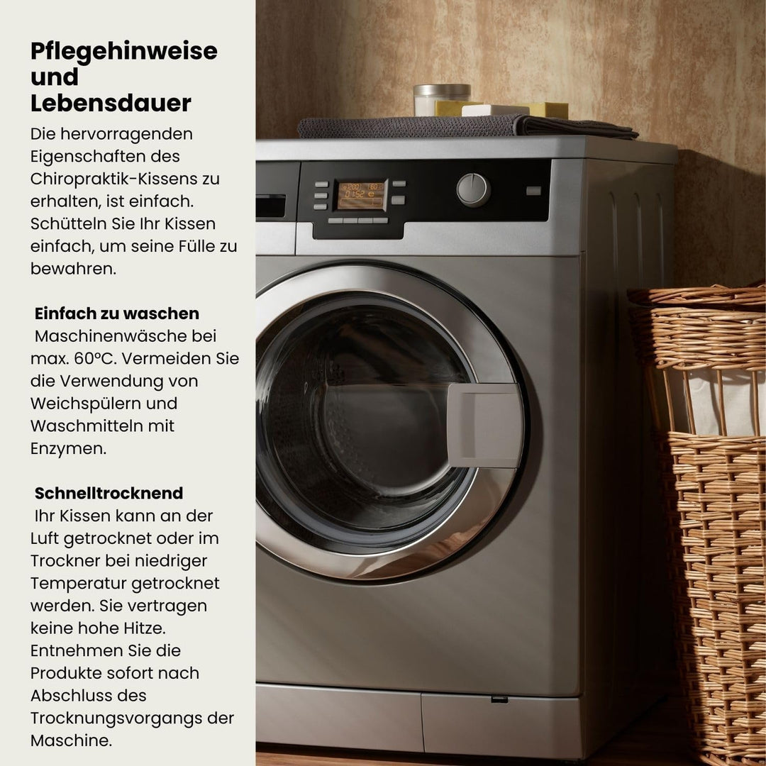 FOSSFLAKES Nordic Sleep by Chiropractic - Nackenstützkissen mit Bezug, die Ultimative Lösung für Nac