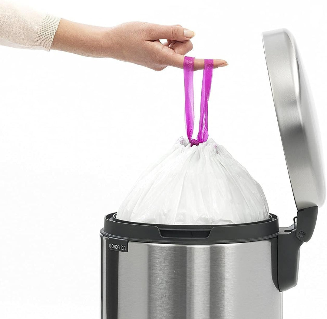 Brabantia 113604 Treteimer mit Inneneimer aus Kunststoff, stahl, Matt Stahl, 12 Liter Matt Stahl 12