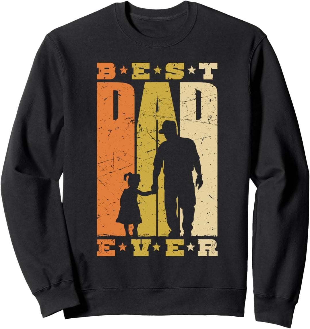 Best Dad Ever Retro Vater und Tochter für Papa Sweatshirt
