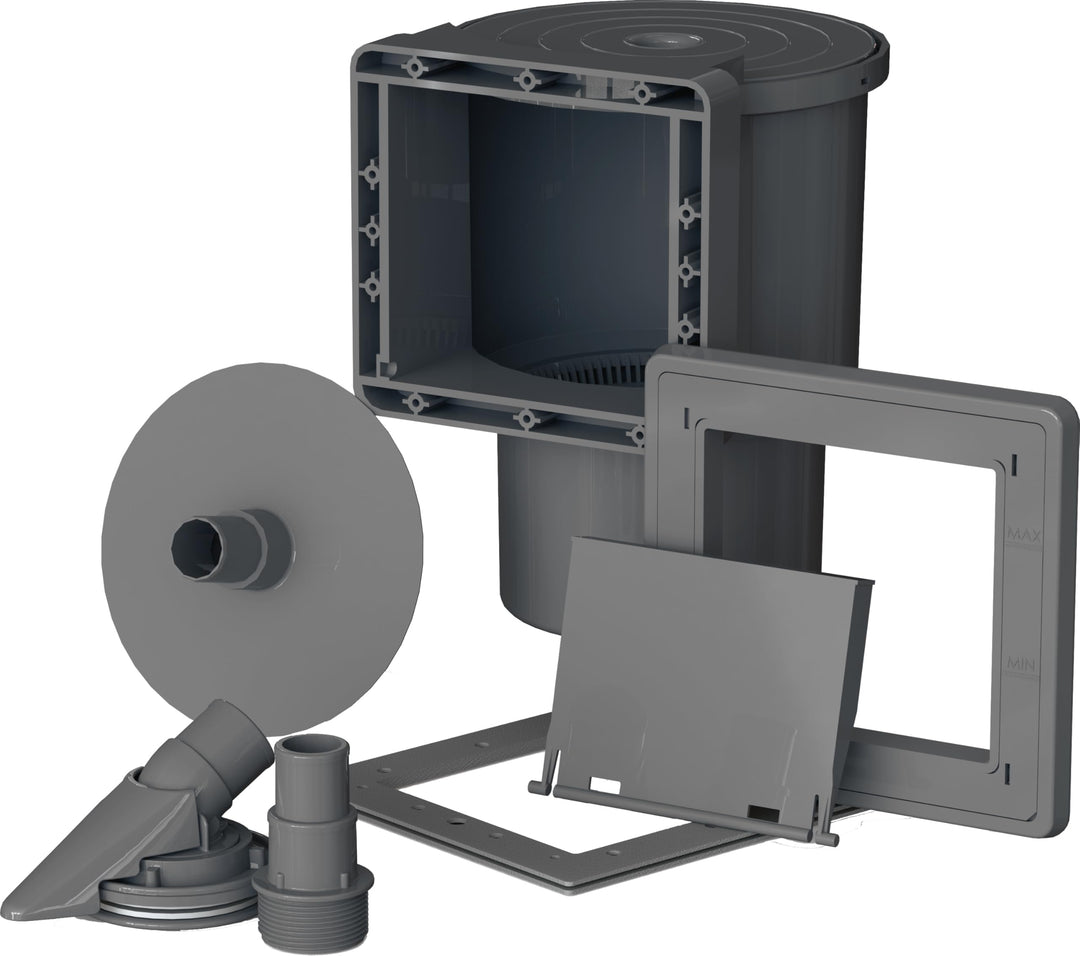 Gre AR100G - Skimmer für die Pool-Standard + Ventilantrieb, Farbe grau Grau Einheitsgrösse, Grau Ein
