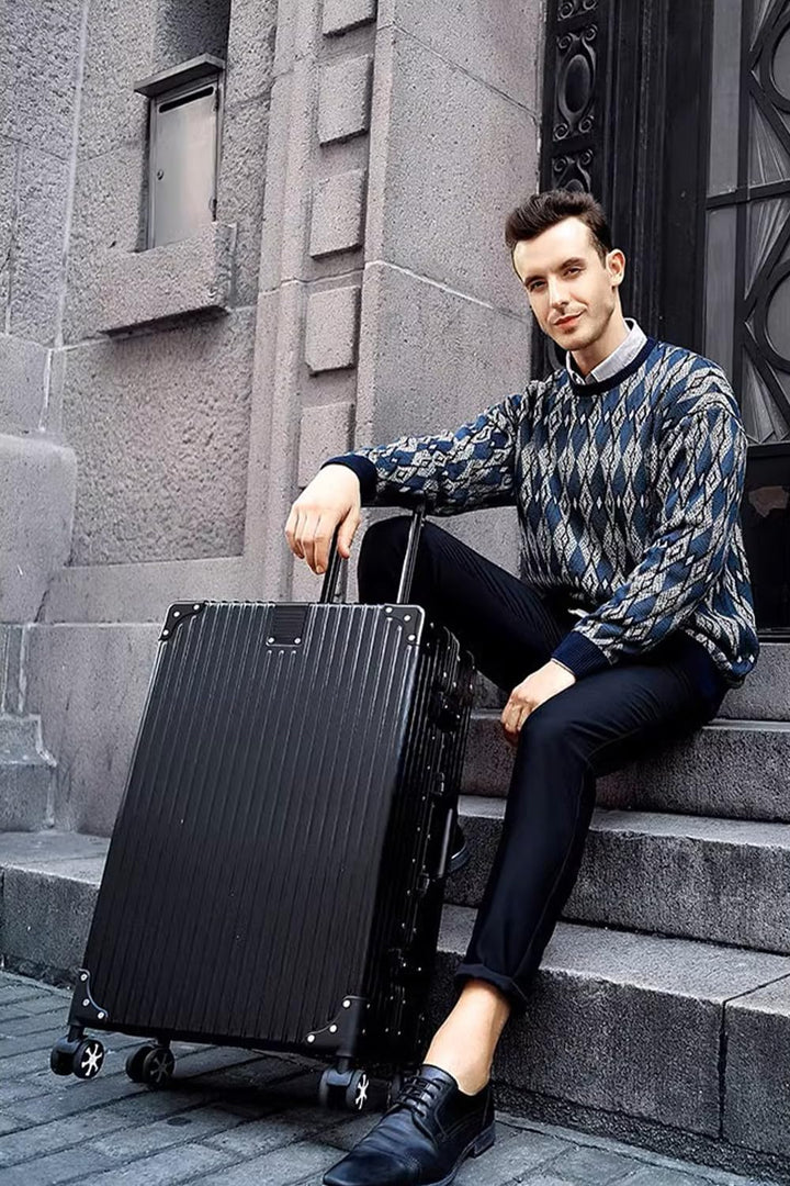 Koffer Handgepäck · Schwarz · Alu-Rahmen · Hartschalen in Polycarbonat · Trolley Reisegepäck · Reise