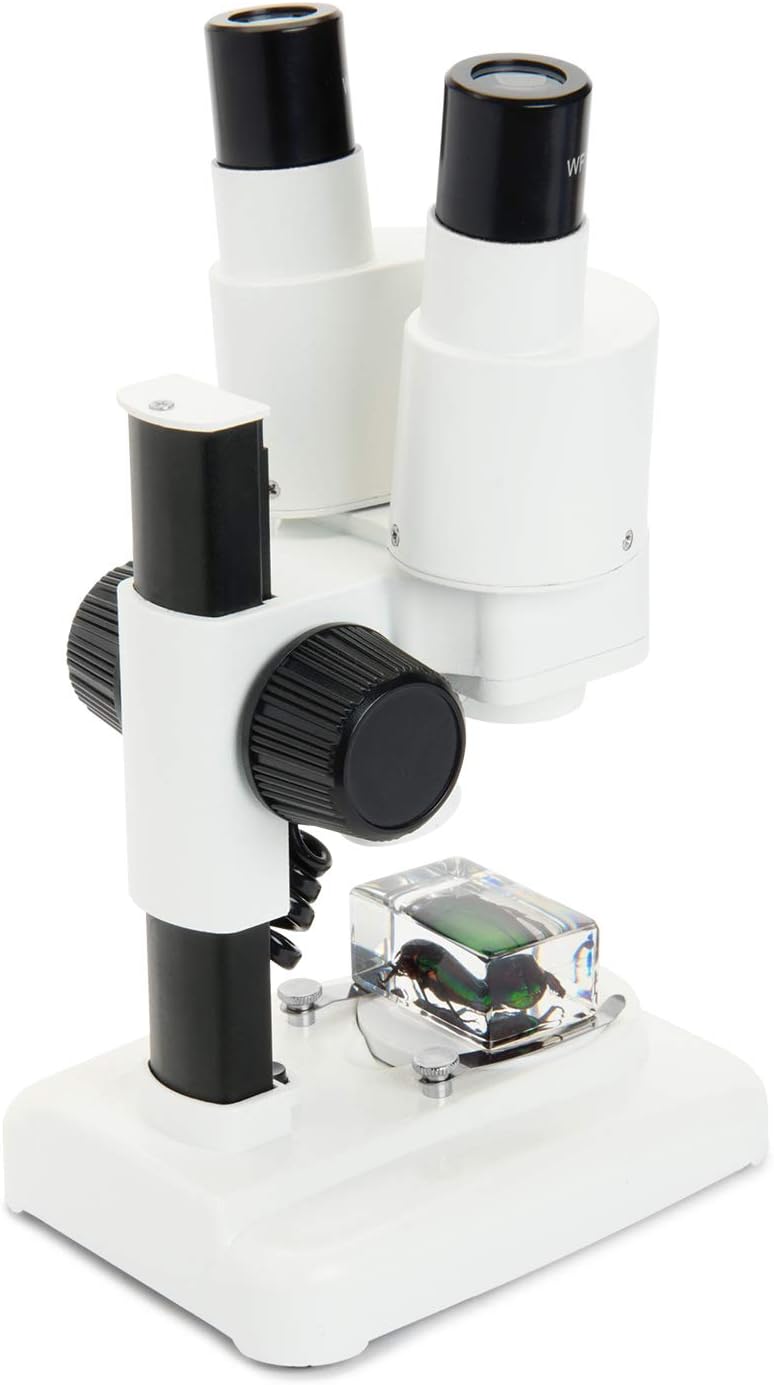 Celestron 44207 CL-S20 Stereo Microscope, 20x Magnification, White Labs CL-S20 Stereo, Labs CL-S20 S