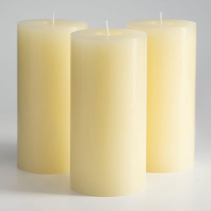 Memoward Stumpenkerzen Creme,Kerzen Gross 3er Set,Lange Brenndauer ca.75+ Std,Saubere Verbrennung,Un