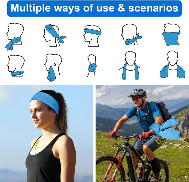 Sukeen Kühlendes Handtuch, Sport Cooling Towel für Hals und Körper, Schweisshandtuch schnelltrocknen