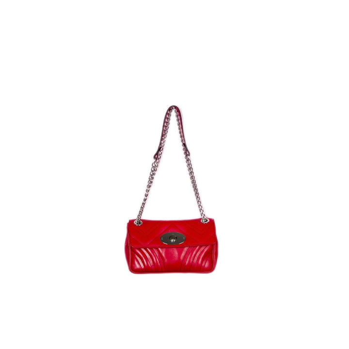 L’Intervalle Damen Juliet Stofftasche M Red Leather, M Red Leather