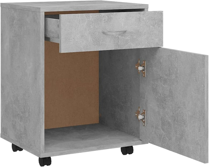Rollschrank Rollcontainer Schubladenschrank Aktenschrank Holzschrank Aufbewahrungsschrank mit 1 Tür