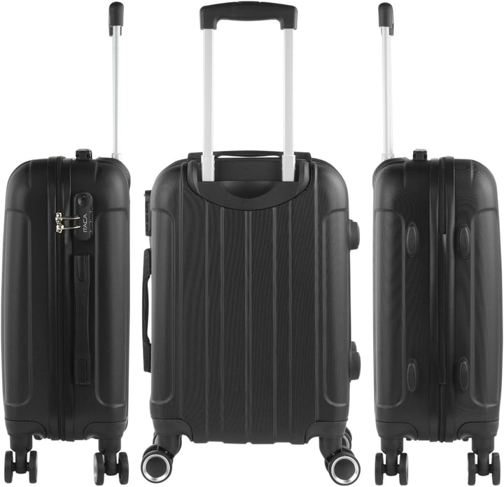 ITACA - 3er Kofferset Erweiterbar 55/63/73 cm ABS. 4 Rollen. Steif, widerstandsfähig und leicht. Hän
