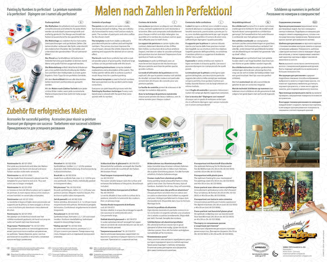 Schipper 609260847 Malen nach Zahlen - Stillleben mit Weintrauben - Bilder malen für Erwachsene, ink