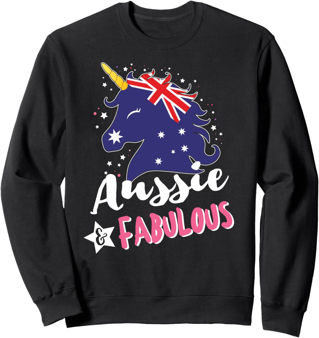 Australisches Einhorn Australien Flagge Sweatshirt