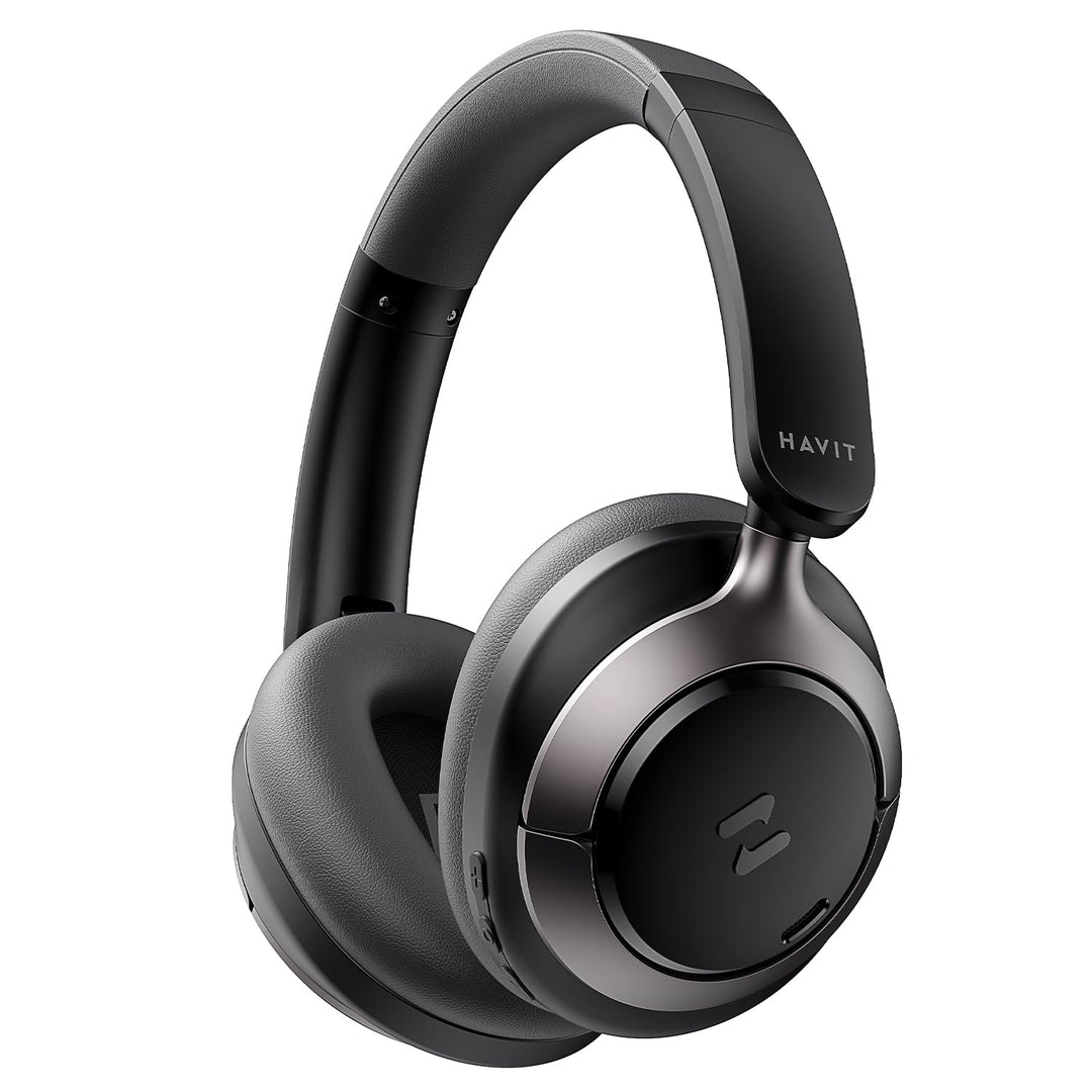 havit H683BT Hybrid Active Noise Cancelling Kopfhörer, Hi-Res Over Ear Bluetooth Kopfhörer mit 4 Mic