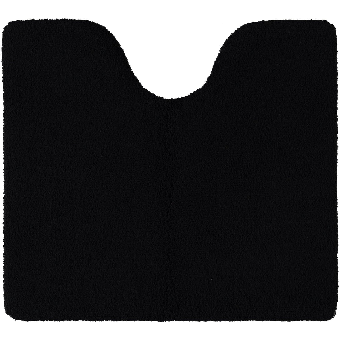Rhomtuft Badteppiche Square schwarz - 15 Toilettenvorlage mit Ausschnitt 55x60 cm, Toilettenvorlage