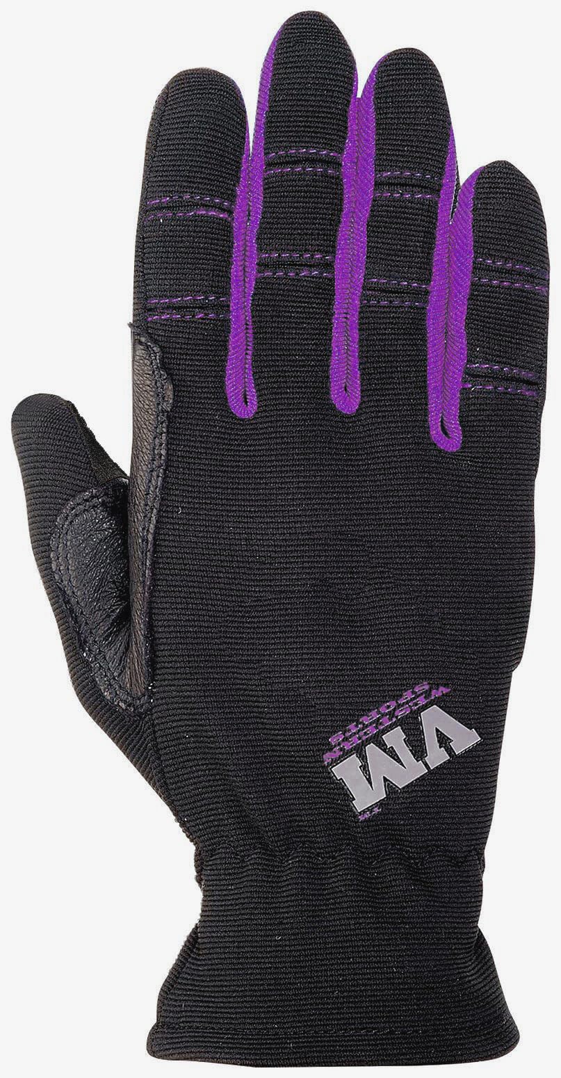 VM Western Sports Damen Reithandschuh Ladies lila Pro M Handschuh, M