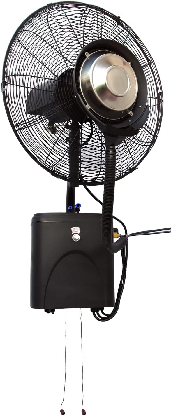 O'FRESH Sprühnebel Ventilator outdoor - Wandventilator - Wassernebel terrasse, garten, aussen - 180