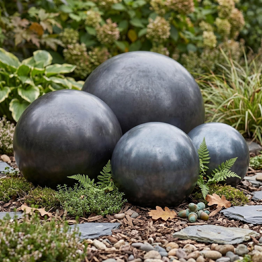 Teramico Dekokugel Gartenkugel glasiert -Blau, Grün, Anthrazit, Türkis, Aqua- sehr hochwertig frostf