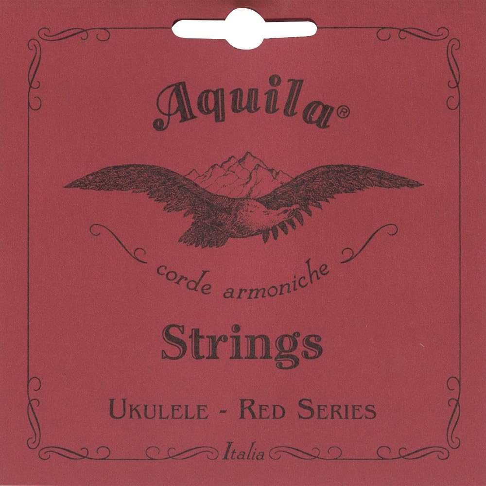 Aquila Tenor Ukulele Set, GCEA, Rot tief G bespannt, 88U, Natural Single, Single