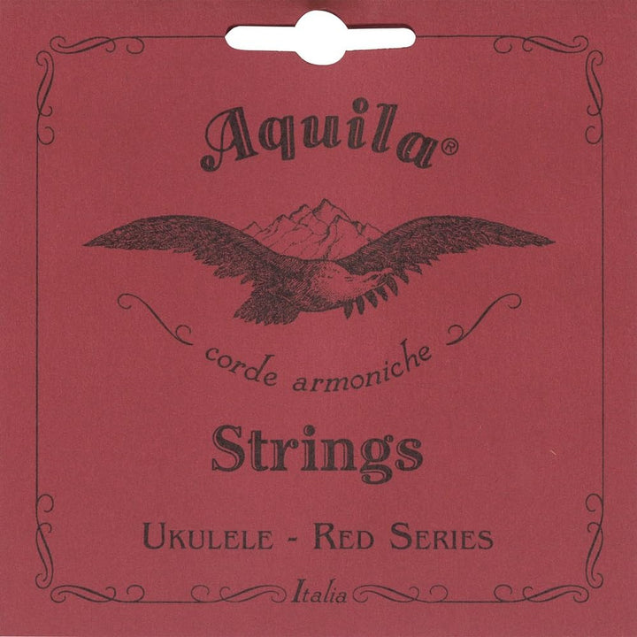 Aquila Tenor Ukulele Set, GCEA, Rot tief G bespannt, 88U, Natural Single, Single