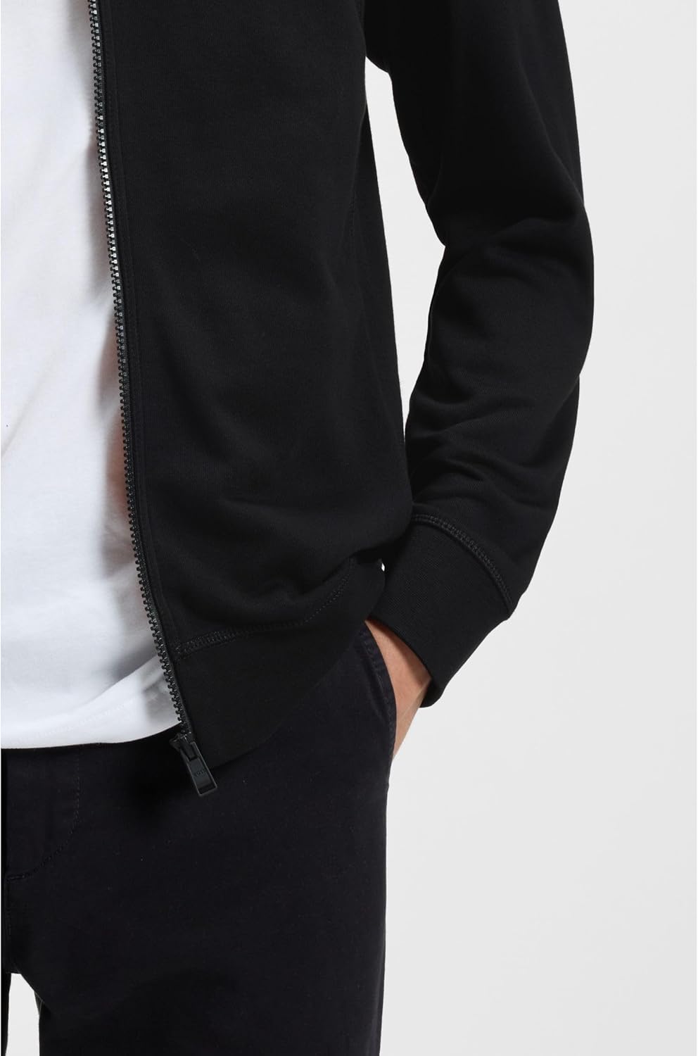 BOSS Herren Zestart Jacke aus Baumwoll-Terry mit Reissverschluss und Logo-Aufnäher XS Black 001, XS