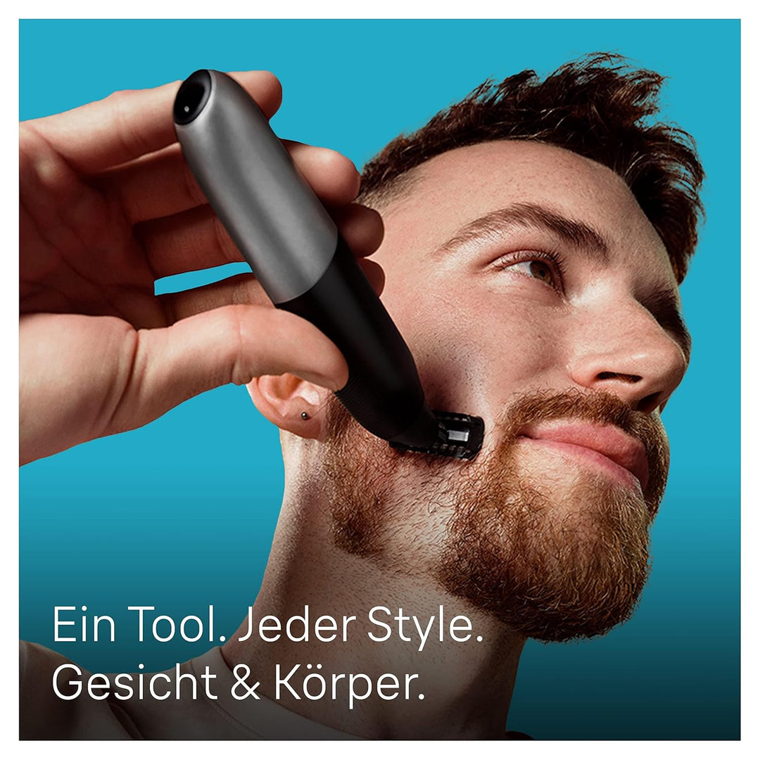 Braun Series X Barttrimmer/ Bodygroomer / Elektrorasierer Herren / Haarschneidemaschine Profi, 6 Auf
