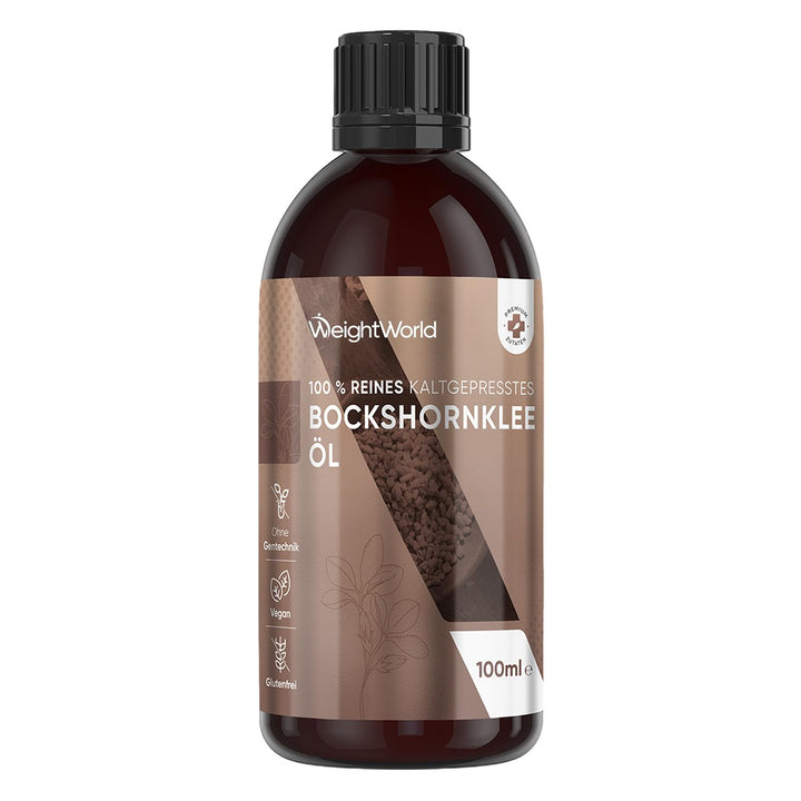 Bockshornkleeöl 100ml - Körper, Brustbereich, Gesäss, Bart, Haare, Nägel - Vegan Fenugreek Oil - Kör
