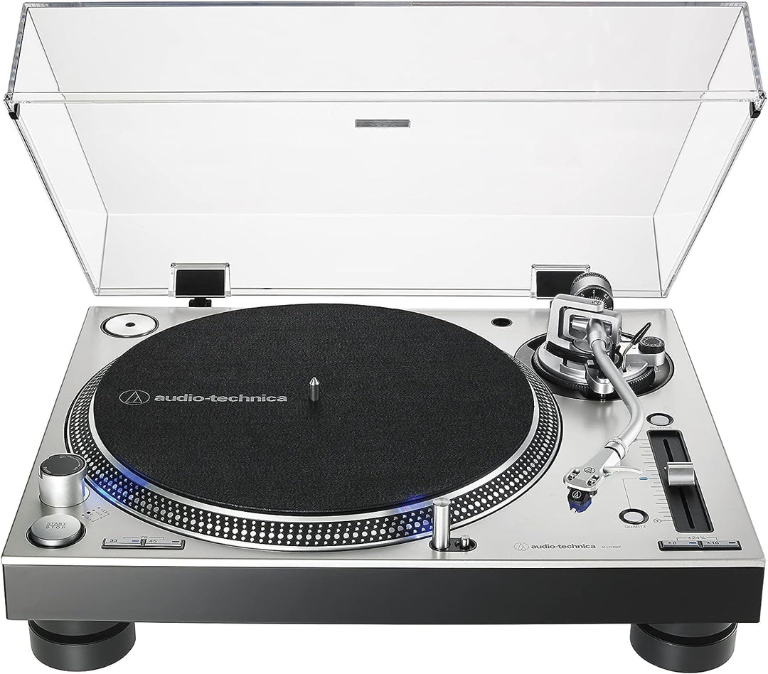 Audio-Technica LP140XPSVEUK Professioneller Manueller DJ-Plattenspieler mit Direktantrieb Zilve