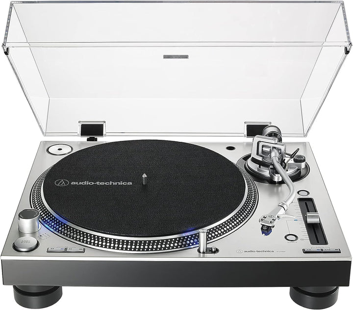 Audio-Technica LP140XPSVEUK Professioneller Manueller DJ-Plattenspieler mit Direktantrieb Zilve