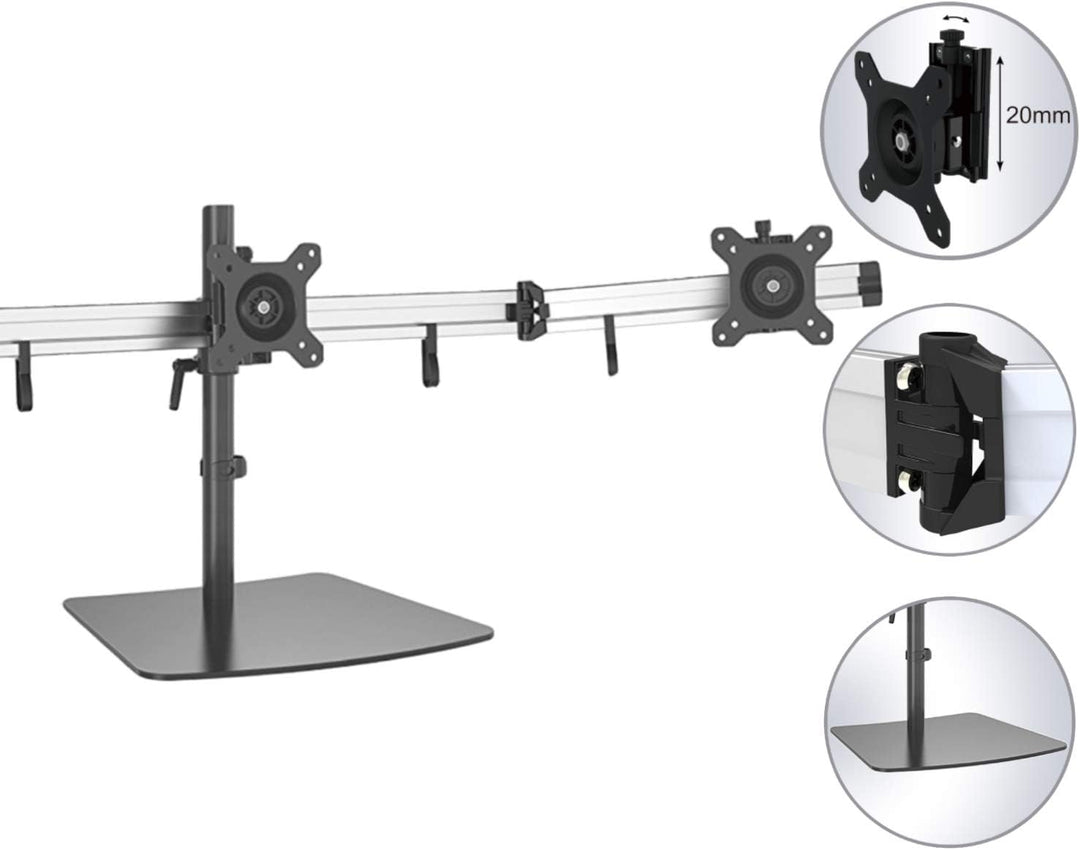 HFTEK 3-Fach-Monitor Tisch Stand Ständer Halterung Halter Tischhalterung für 3 Bildschirme von 15 –