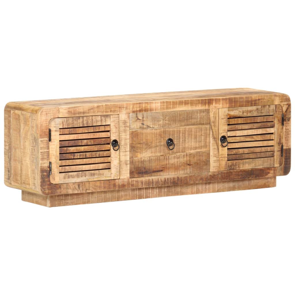 vidaXL Raues Mangoholz TV Schrank 2 Türen 1 Schublade Lowboard TV Möbel Sideboard Fernsehtisch Ferns