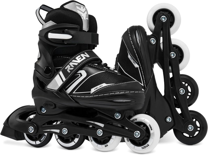 RAVEN Verstellbare 4in1 Inlineskates-Schlittschuhe-Rollschuhe-Triskates Helixi 30-33 (18cm-20cm) Hel