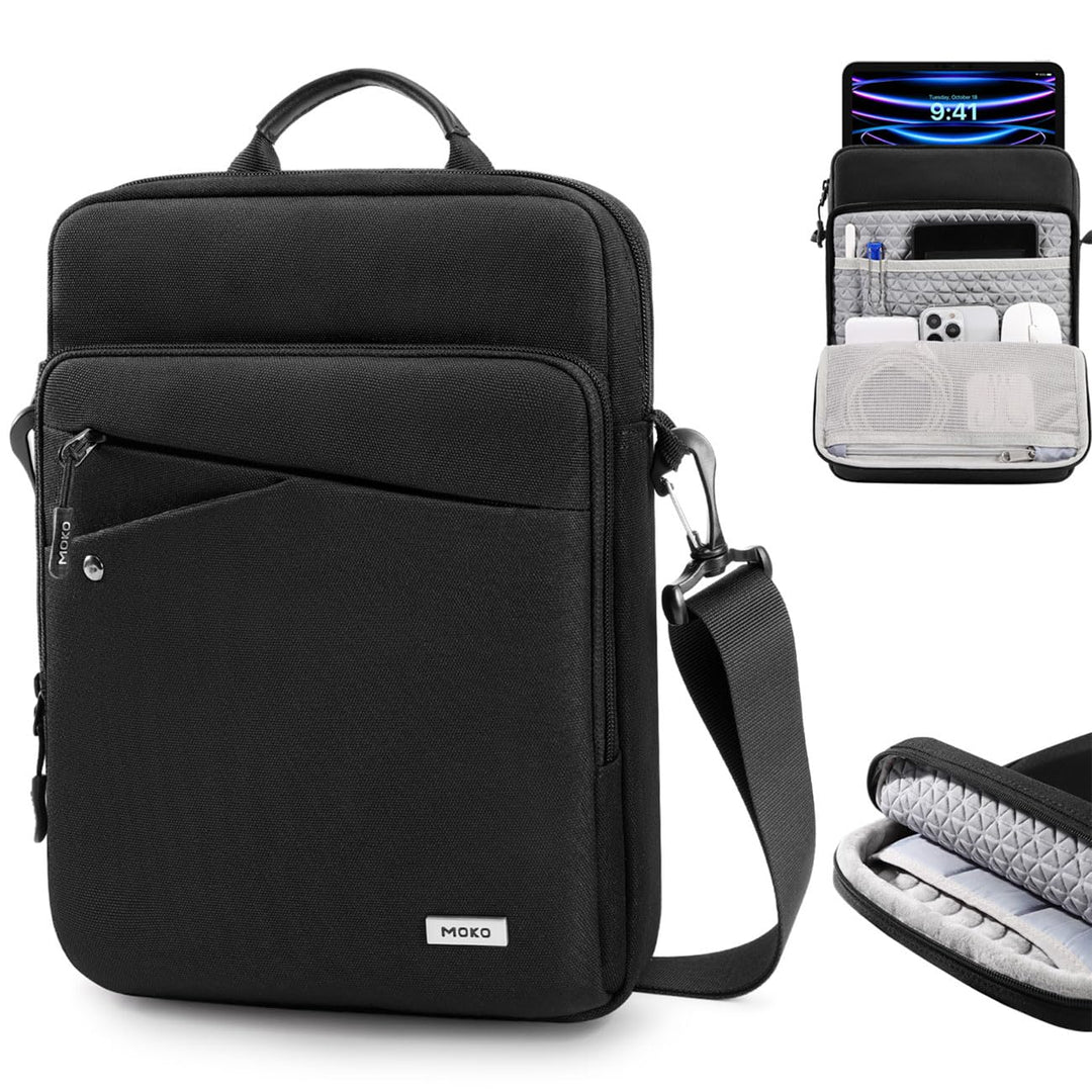 MoKo 9-11 Zoll Tablet Tasche, Tragetasche Schutzhülle mit Schultergurt Kompatibel mit iPad Pro 11 M4