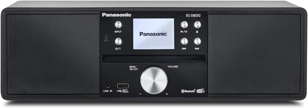 Panasonic SC-DM202EG-K Kompaktes Micro HiFi Stereosystem mit CD, DAB+/FM Radio, USB und Bluetooth, 2