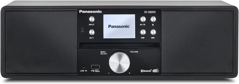 Panasonic SC-DM202EG-K Kompaktes Micro HiFi Stereosystem mit CD, DAB+/FM Radio, USB und Bluetooth, 2