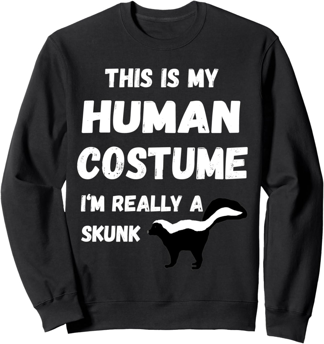 Stinktier Menschliches Kostüm Skunk Stinker Waldtier Sweatshirt