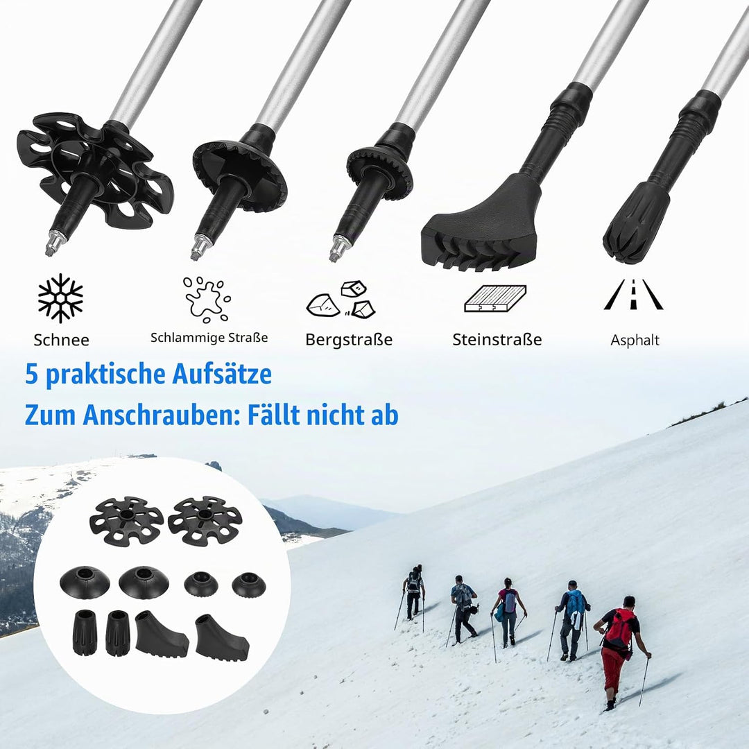 Wanderstöcke|Walking stöcke|Faltbar-Teleskop-leicht-wanderstock |für Damen und Herren | Aluminium |