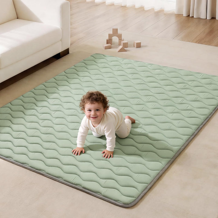 Blissful Diary Baby Spielmatte für Boden, 71x59 Zoll Extra Dick & Gross Weiche Gepolsterte Schaumsto