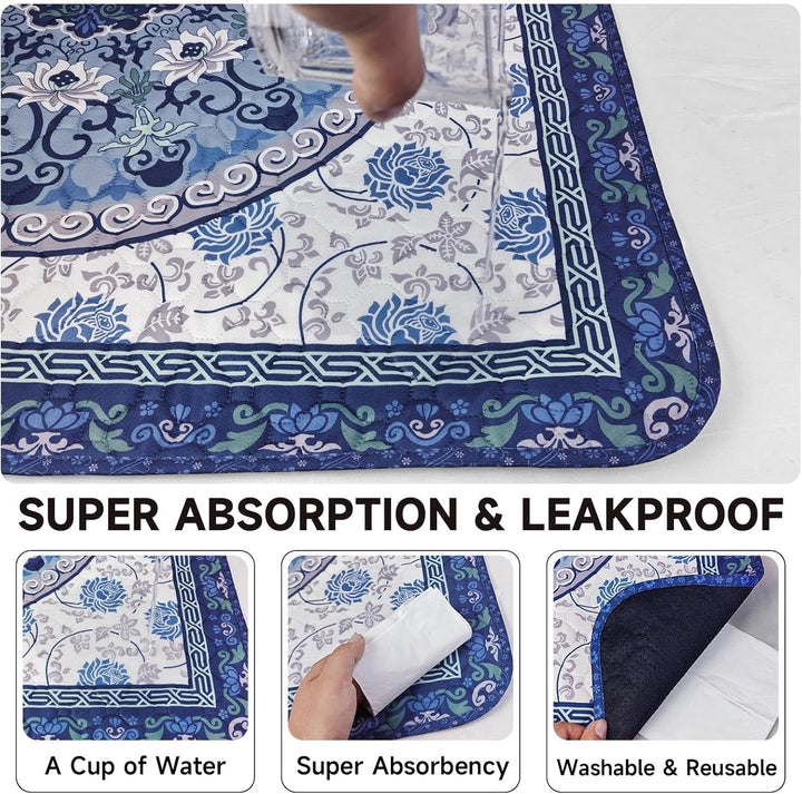 Washable Pee Pads for Dogs, 2 Pack Reusable Puppy Pads 92×104cm Super Absorbent Quick Dry Dog Traini