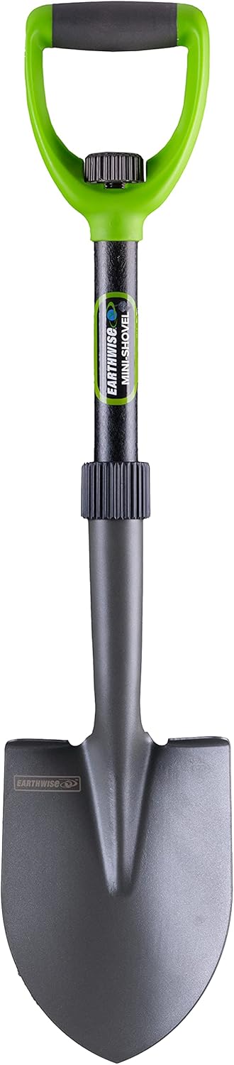 Earthwise Mini-Schaufel aus Karbonstahl, D-Griff, kompakt, zusammenklappbar, 66,5 cm