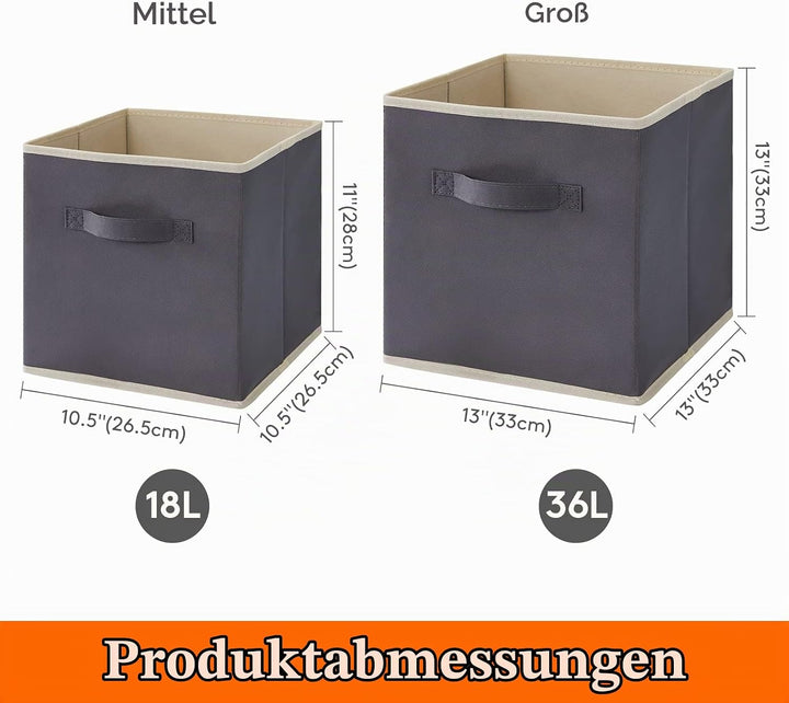 Lifewit 6 Stück Aufbewahrungsbox aus Stoff, Faltbar Aufbewahrungswürfel Kallax Boxen Aufbewahrung au