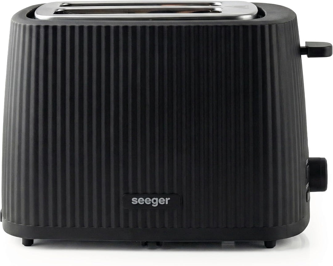 Seeger Toaster, 2 scheiben, 7 bräuningsstufen, Liftfunktion, Herausnehmbare Krümelschublade, Schwarz