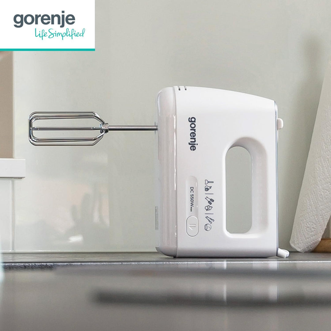 Gorenje M420CW Handmixer/Edelstahl Knethaken/Turbotaste / 5 Stufen/Smart Control/Spühlmaschinen geei