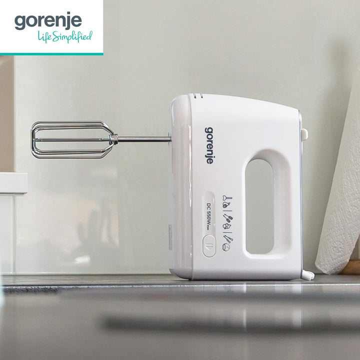 Gorenje M420CW Handmixer/Edelstahl Knethaken/Turbotaste / 5 Stufen/Smart Control/Spühlmaschinen geei