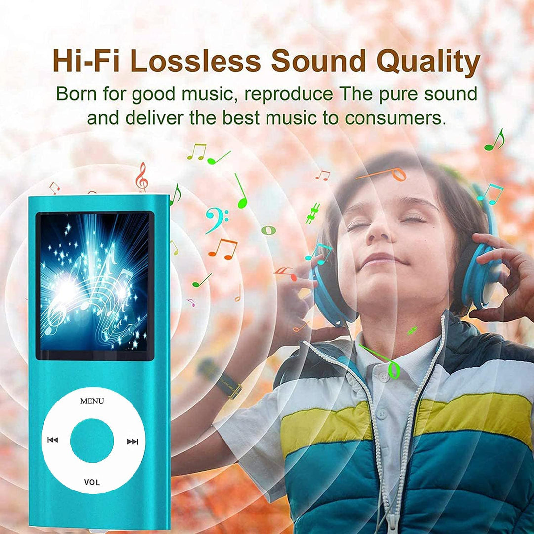 Hotechs MP3-Player/MP4-Player, MP3-Player mit 32 GB Speicherkarte, schlankes Design, digitales LCD-D