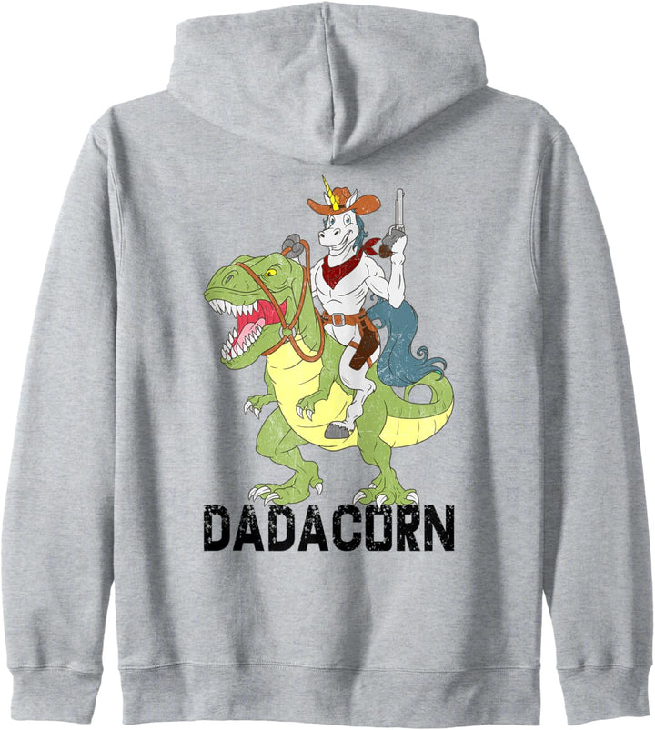 Cowboy Unicorn Riding Dinosaur T-Rex Sheriff Dadacorn Kapuzenjacke