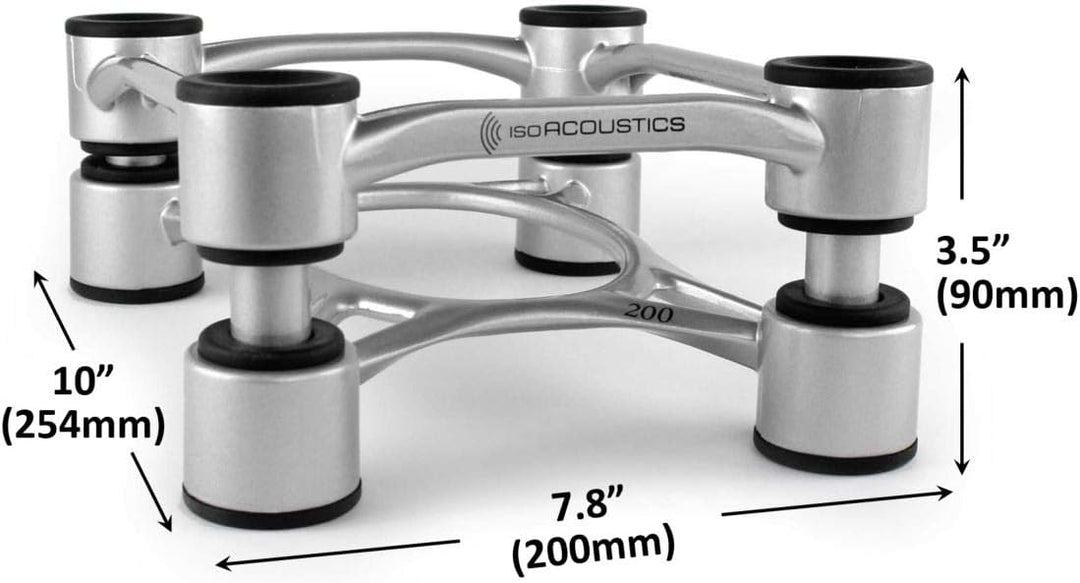 IsoAcoustics Aperta-Serie mit Lautsprecherstativen, schwingungsdämpfend, mit einstellbarer Neigung: