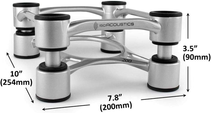 IsoAcoustics Aperta-Serie mit Lautsprecherstativen, schwingungsdämpfend, mit einstellbarer Neigung: