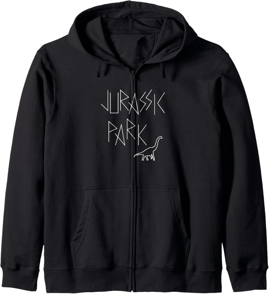 Jurassic Park Punk Writing With Dinosaur Outline Kapuzenjacke