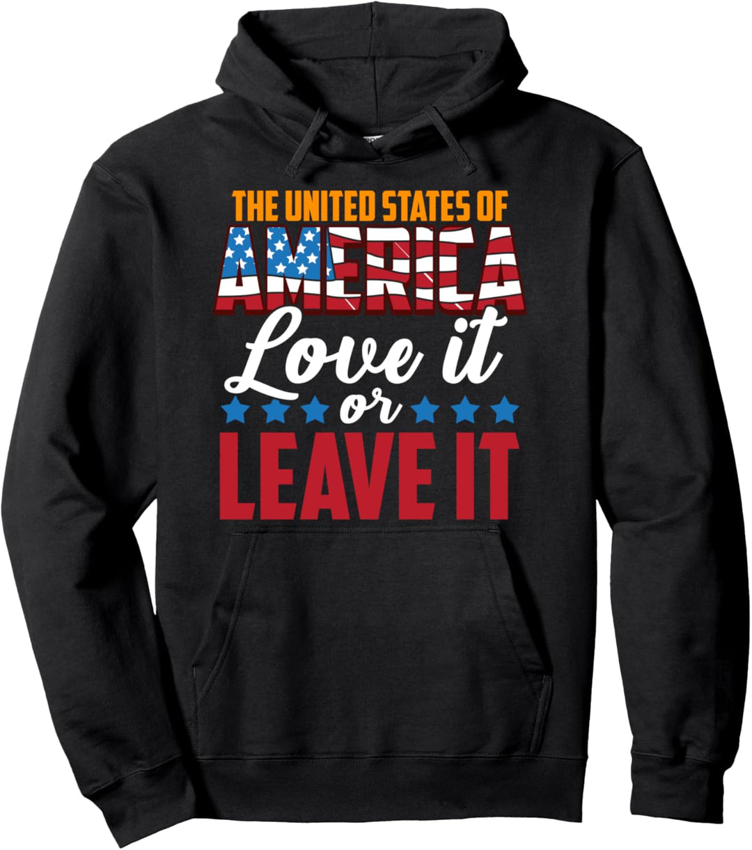 US-amerikanische patriotische Kleidung: USA Flagge Pullover Hoodie