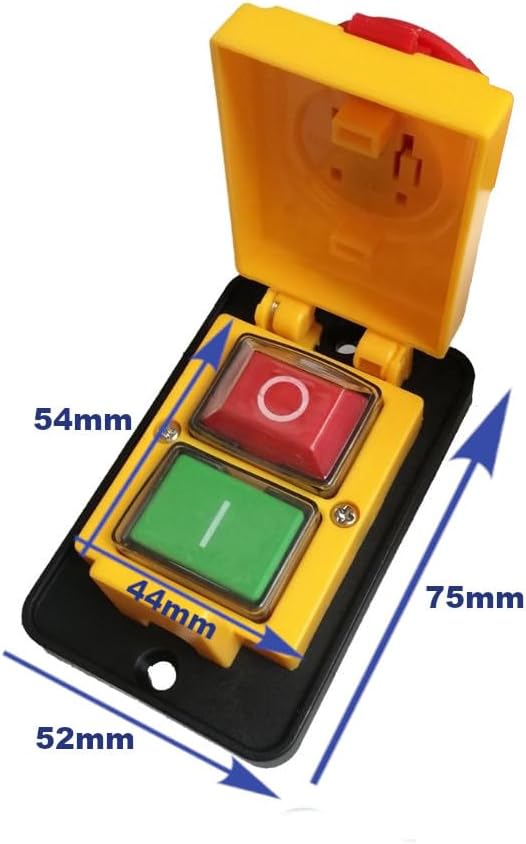 Trade-Shop Maschinen Elektro Ein-Aus-Schalter Hauptschalter 16A 250V für Kreissäge Bandsäge Tischboh