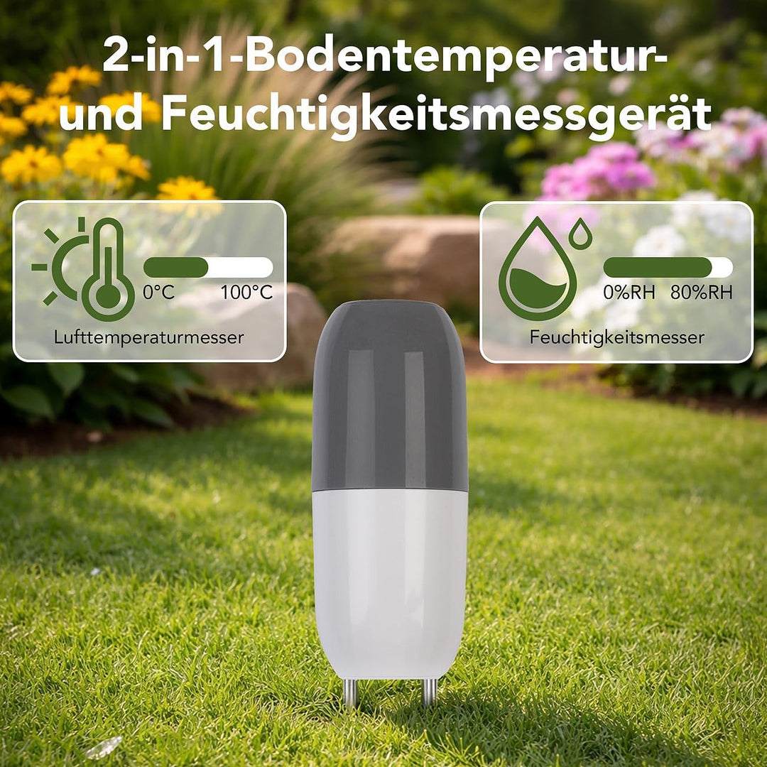 Royal Gardineer Smart Home Bewässerungen: 4er-Set WLAN-Bewässerungscomputer mit Bodensensor (Bewässe